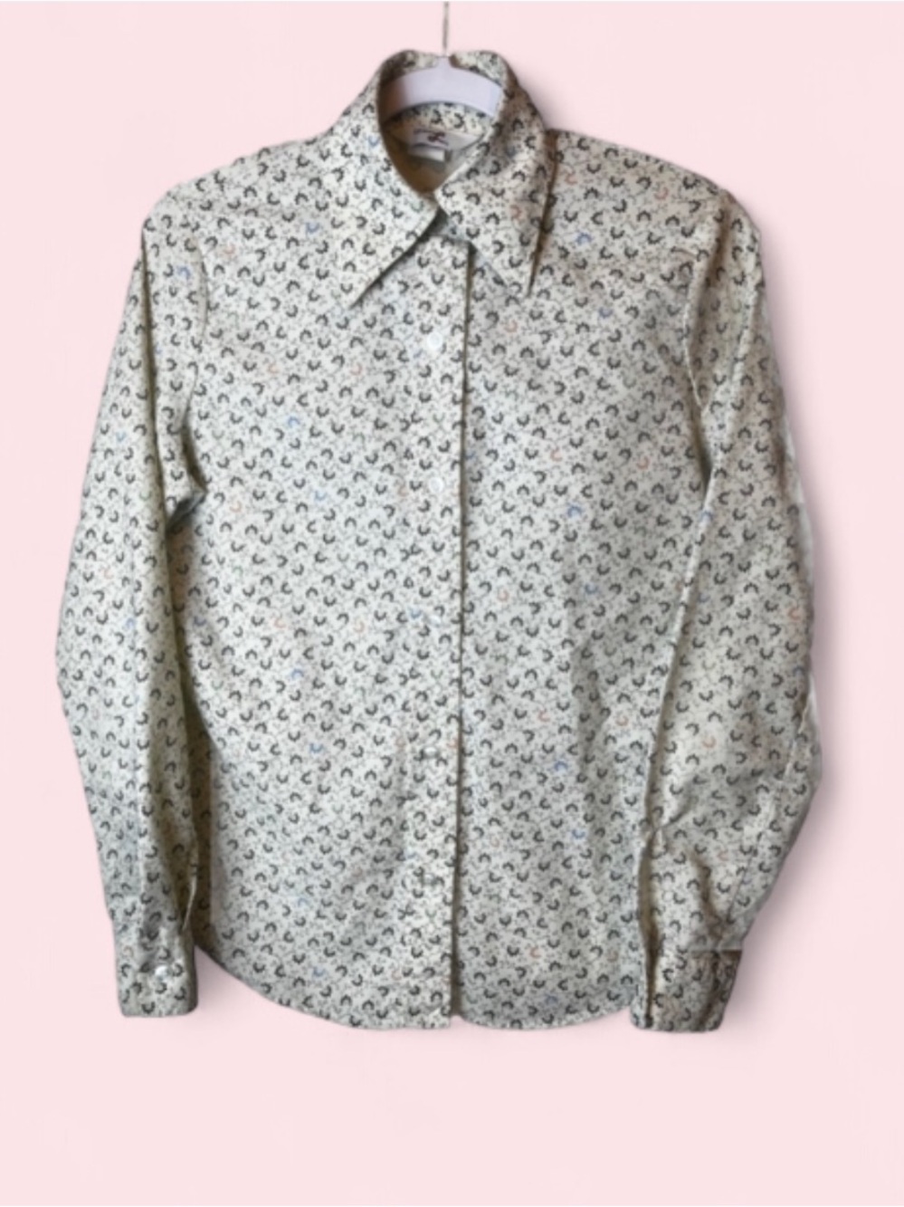 Vintage 1970’s Levi’s “For Gals” Floral Button Down Shirt with Cursive L Label